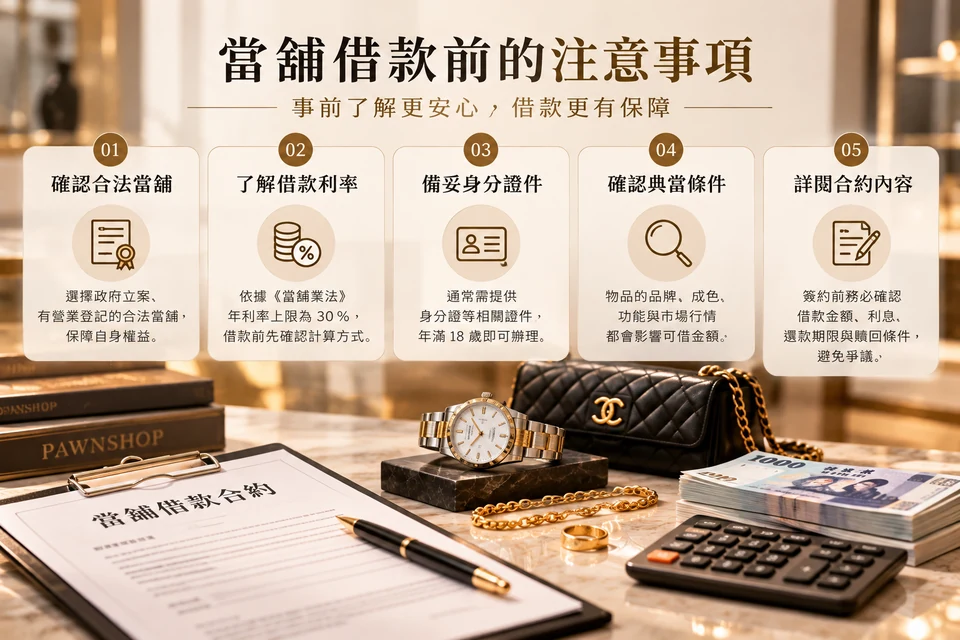 當舖借款前的注意事項