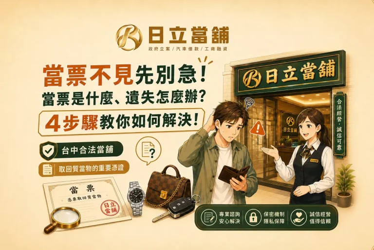 當票遺失不要著急
