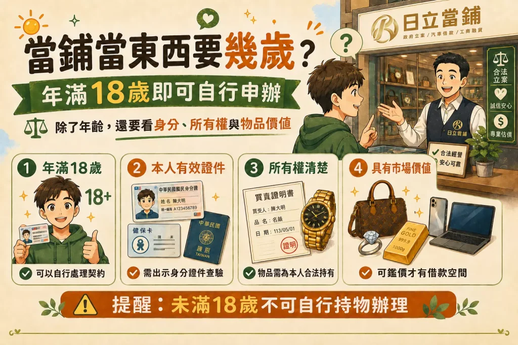 年滿18可自行申辦