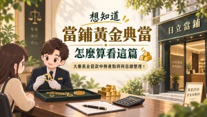 想知道當鋪黃金典當怎麼算看這篇，大雅黃金借款申辦重點與利息總整理！