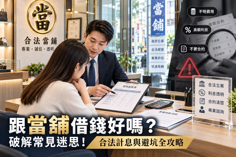 破解當舖常見迷思!合法計息與避坑全攻略